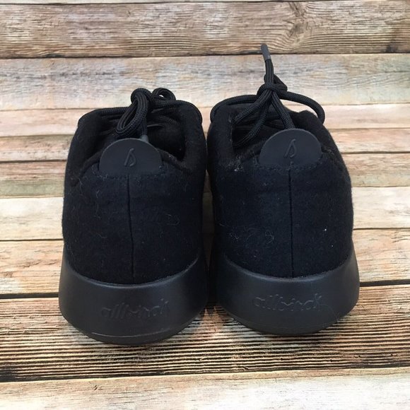 Allbirds Mens Size 9 Wool Runner Mizzles Natural Black Sneakers With Black Sole - Picture 3 of 7